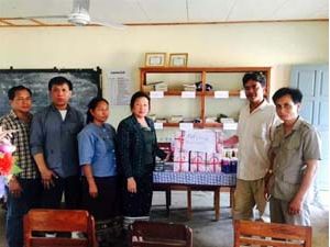 Contributed educational materials for Phakhon area school group Luangprabang district, Luangprabang province