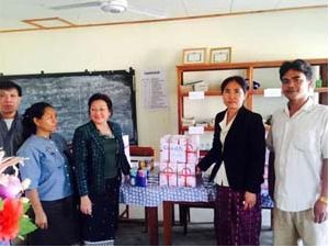 Contributed educational materials for Ban Donpamai school Luangprabang district, Luangprabang province
